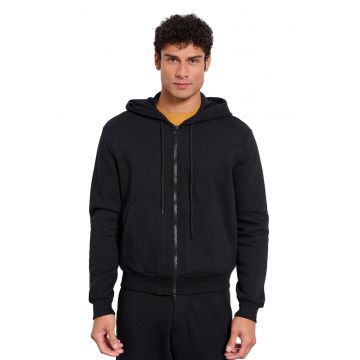 Hanorac barbati -  Bumbac - Negru -