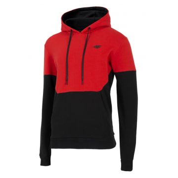 Hanorac barbati  confortabil - bumbac/poliester - negru/rosu -