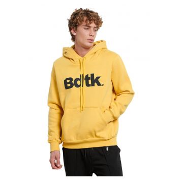 Hanorac barbati  fleece interior - buzunar mare - galben - 70% bumbac - 30% poliester