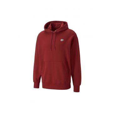 Hanorac relaxed fit cu buzunar kangaroo Downtown - Caramiziu