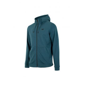 Hanorac sport barbati  croiala regulata - gluga cu snur - bumbac/poliester - verde