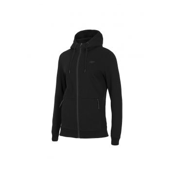 Hanorac sport barbati  H4Z20-BLM024 - bumbac si poliester - culoare neagra -