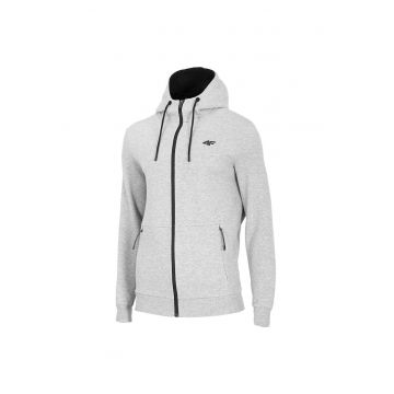 Hanorac sport barbati  H4Z20-BLM024 - bumbac si poliester - gri -