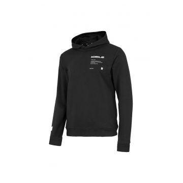 Hanorac sport barbati H4Z22-BLM025 -  Bumbac/Poliester - Negru