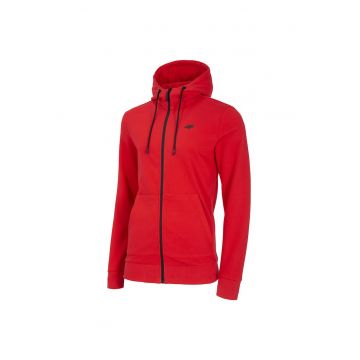 Hanorac sport barbati  moale si elastic - bumbac si poliester - rosu -