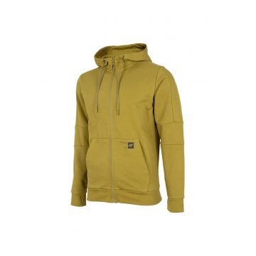 Hanorac sport  croiala standard - gluga integrata - mustar - bumbac 80% -