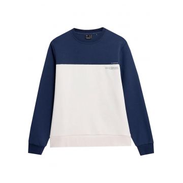 Hanorac unisex -  alb/albastru
