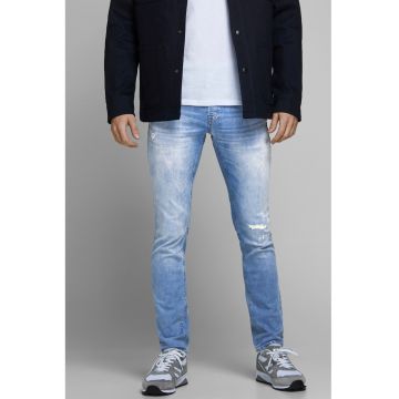 Jack&Jones - Blugi cu aspect decolorat - Albastru deschis