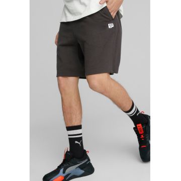 Pantaloni scurti cu logo brodat Downtown - Negru