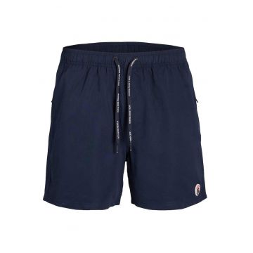 Pantaloni scurti de baie  bleumarin - croiala clasica - din materiale reciclate
