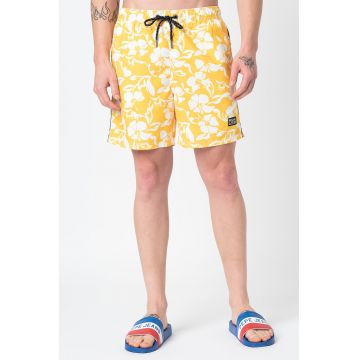 Pantaloni scurti de baie Campus Hawaiian - Alb/Galben