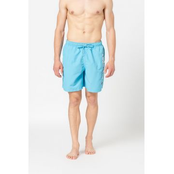 Pantaloni scurti de baie relaxed fit Code Applique 19 Inch - Albastru aquamarin