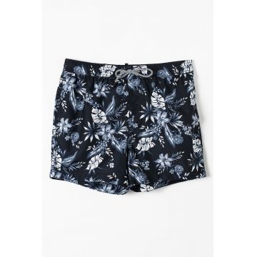 Pantaloni scurti de baie Super 5S Beach Volley - Alb/Negru/Gri carbune