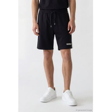 Pantaloni scurti din amestec de bumbac - Alb/Negru