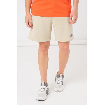 Pantaloni scurti din bumbac cu buzunare laterale Code Core - Bej