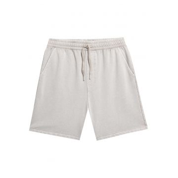 Pantaloni scurti  gri - bumbac - doua buzunare laterale - talie elastica