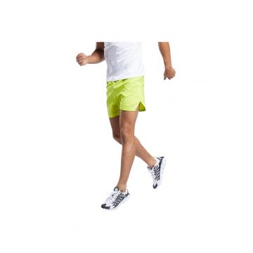 Pantaloni scurti sport barbati  elemente reflectorizante - poliester - verde