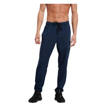 Pantaloni sport barbatesti  bleumarin - talie elastica - doua buzunare - bumbac/poliester -