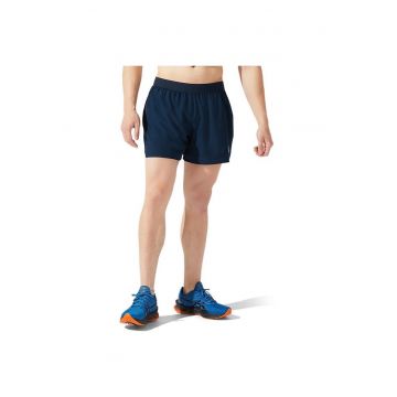 Pantaloni sport barbati  5IN - reflectorizanti - talie elastica - poliester/elastan - bleumarin -
