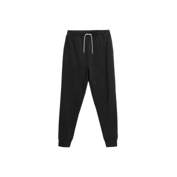 Pantaloni sport barbati  OTHSS23TTROM191 - talie elastica - bumbac/poliester - negru -