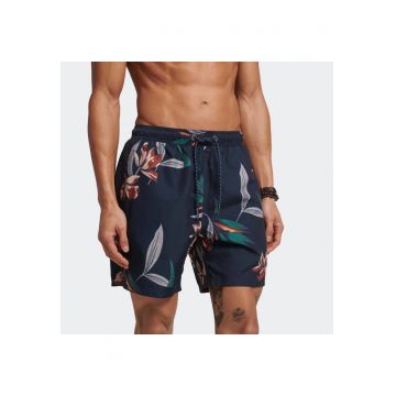 Pantaloni sport barbati - Superdry - Vintage Hawaiian - bleumarin - poliester reciclat -