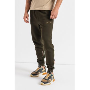 Pantaloni sport cu detalii contrastante Gordon - Verde padure