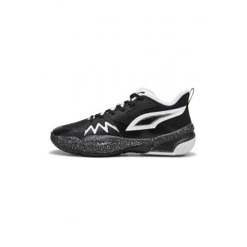 Pantofi pentru baschet Genetics Speckle - Negru/Alb optic
