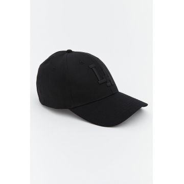 Sapca baseball cu imprimeu monograma - Negru