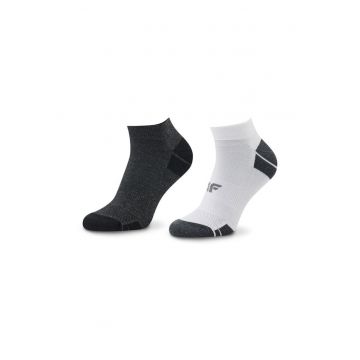 Set 2 perechi sosete lungi unisex -  301178 - Poliester - Gri / Alb -