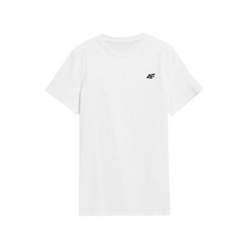 Tricou barbati  croiala regulata - decolteu rotund - alb - bumbac