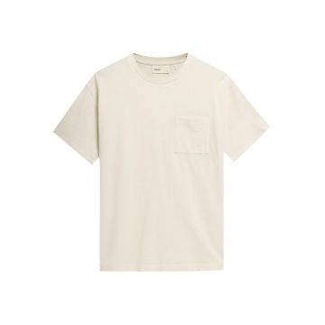Tricou barbati  maneca scurta - decolteu rotund - bej - bumbac