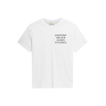 Tricou barbati  maneca scurta - decolteu rotund - bumbac - Alb