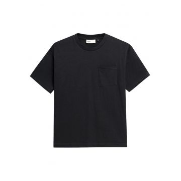 Tricou barbati  maneca scurta - decolteu rotund - negru - bumbac