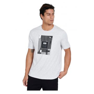 Tricou barbati  maneci scurte - decolteu rotund - alb - bumbac