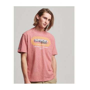Tricou barbati Superdry - stil vintage - stil atletic - bumbac organic - culoare neagra