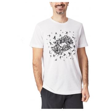 Tricou barbati -  Tee Losanga Plus IV - maneca scurta - culoare alba - material bumbac