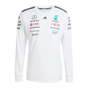 Tricou cu maneca lunga  F1 adidas 2025 - Barbati - Alb - Alb