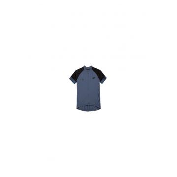 Tricou de bicicleta pentru barbati care se deschide -  uscare rapida tehnologia 4FDry - filtru solar UPF 50+ - Albastru