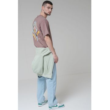 Tricou lejer de bumbac - Maro deschis