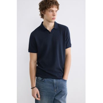 Tricou polo de bumbac - Albastru ultramarin