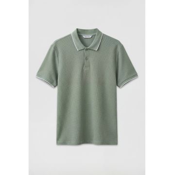 Tricou polo din amestec de bumbac - Verde