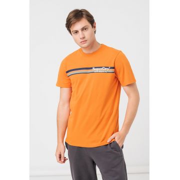 Tricou relaxed fit Vintage Venue - Portocaliu mandarina/Albastru
