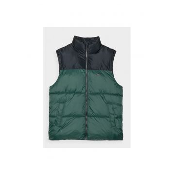 Vesta din puf  cu umplutura sintetica pentru barbati - verde - Verde