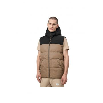 Vesta pentru barbati -  H4Z22 KUMP002 74S - Poliester - Maro/Negru - Negru/Maro