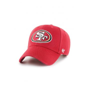 ’47 - Sapca baseball cu aplicatie San Francisco - Alb/Negru/Rosu aprins