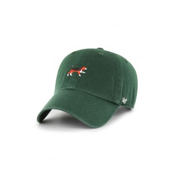 ’47 - Sapca baseball de bumbac cu detaliu brodat - Verde padure