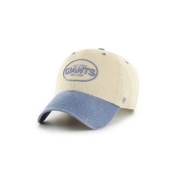 ’47 - Sapca baseball de bumbac cu model colorblock - Alb fildes/Albastru stins