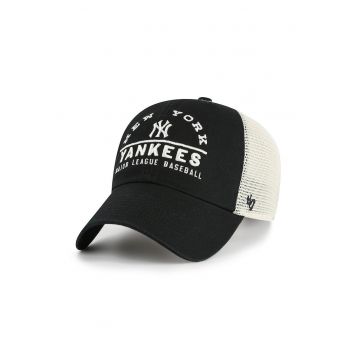 ’47 - Sapca cu text brodat New York Yankees - Alb/Negru