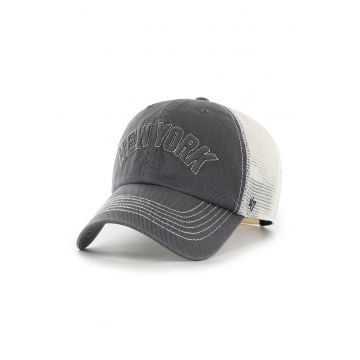 ’47 - Sapca trucker cu broderie New York - Alb/Gri grafit