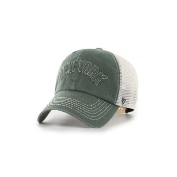 ’47 - Sapca trucker cu broderie New York - Alb/Verde stins